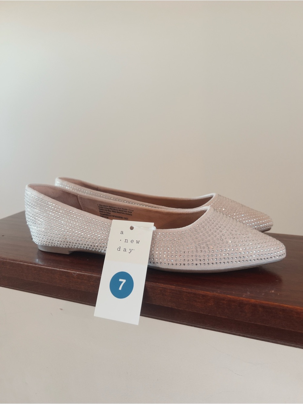 A new day Corinna Rhinestone Ballet Flat Shoes.